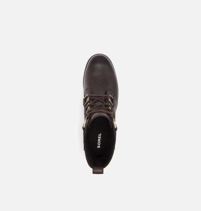 Sorel Dam Stövlar Svarta Brun - Cate™ Lace Mid - VZO-968372